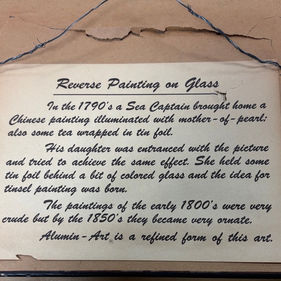 Framed vintage Aluminum Art by Elyse- male red cardinal - Picture 5 of 6